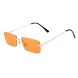 Rimless Vintage Alloy Super Light Gradient Square Sunglass