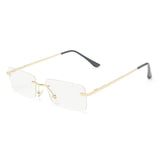 Rimless Vintage Alloy Super Light Gradient Square Sunglass