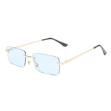 Rimless Vintage Alloy Super Light Gradient Square Sunglass