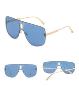 Rimless Vintage Chic Alloy Gradient Shade Aviator Sunglass