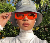 Square Wide Temples Punk Sunglasses