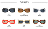 Square Wide Temples Punk Sunglasses