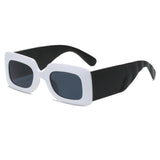 Square Wide Temples Punk Sunglasses