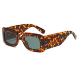 Square Wide Temples Punk Sunglasses