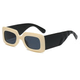 Square Wide Temples Punk Sunglasses