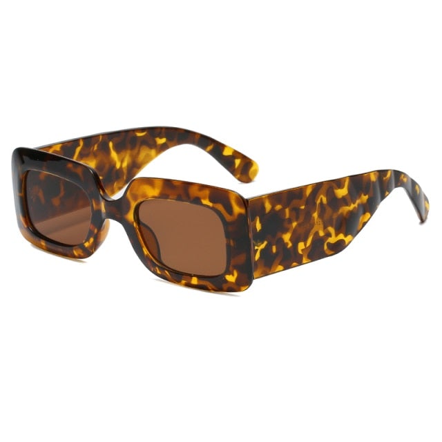 Square Wide Temples Punk Sunglasses