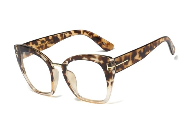 Spectacle Frame Oversized Cat Eye Sunglasses