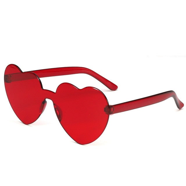 Oversized Rimless Wing Shape Retro Sunglasses