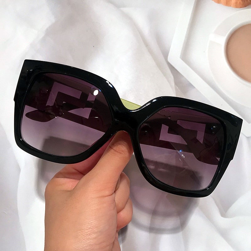 Gradient Vintage Square Sunglasses