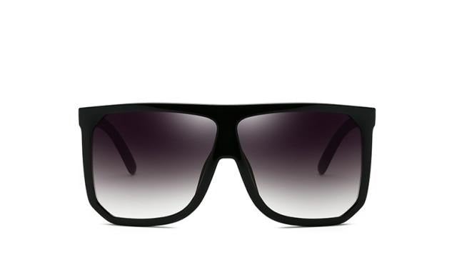 Flat Top Oversize Gradient Square Sunglasses