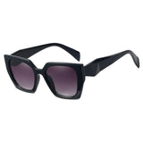 Oversized Vintage Black Lens Square Sunglasses