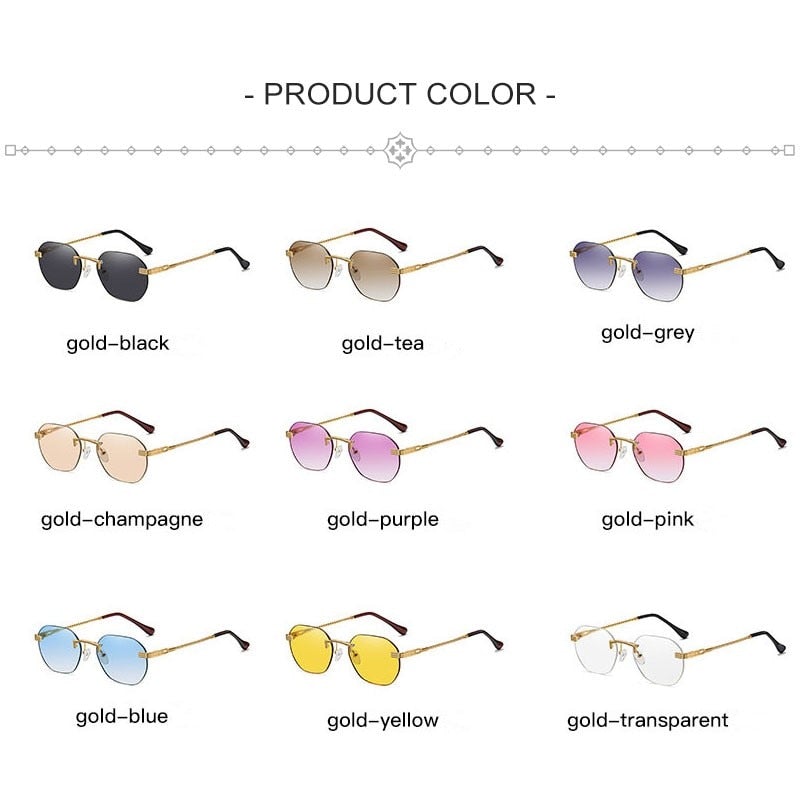 Rimless Retro Frameless Sunglasses