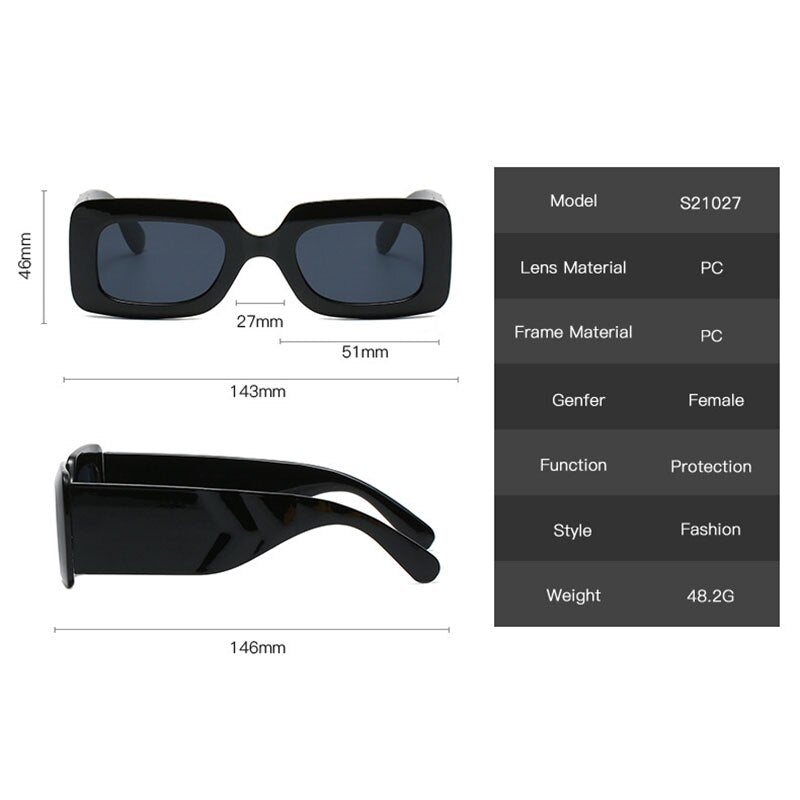 Big Frame Shades Square Sunglasses