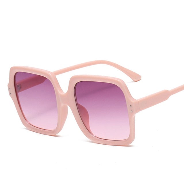Retro Gradient Oversized Square Sunglasses