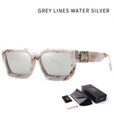 Oversized Retro Eyewear with Case Square Sunglasses