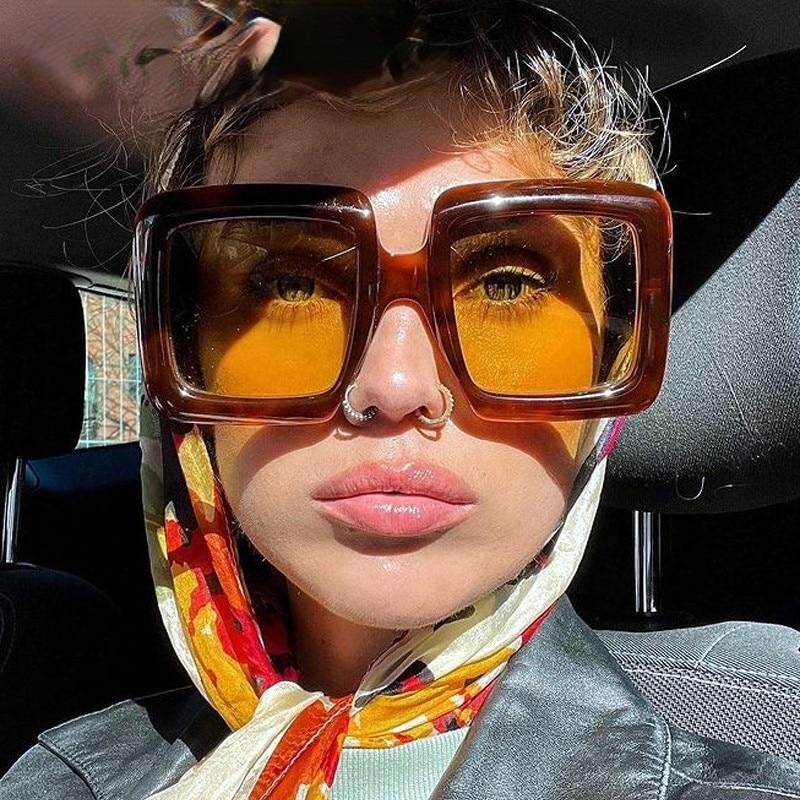 Oversizie Thick Lens Square Sunglasses