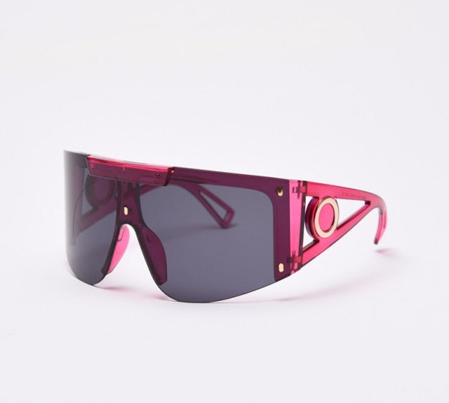 Eyewear Half Frames Gradient Visor Sunglasses