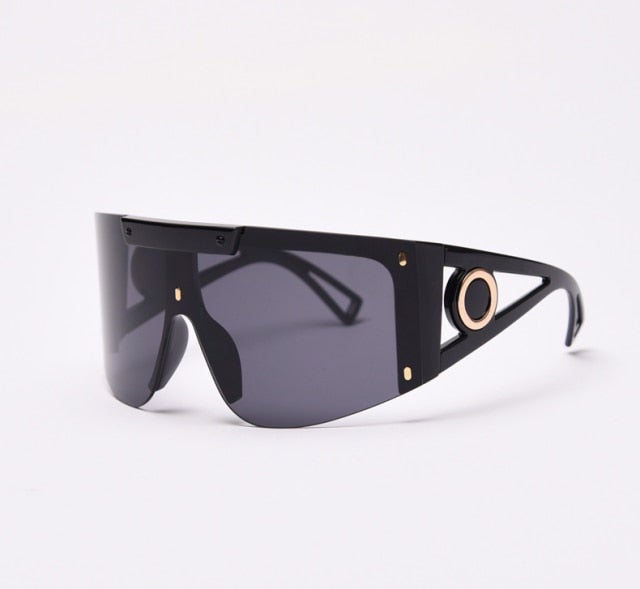 Eyewear Half Frames Gradient Visor Sunglasses