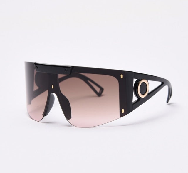 Eyewear Half Frames Gradient Visor Sunglasses