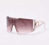 Eyewear Half Frames Gradient Visor Sunglasses