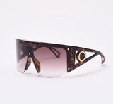 Eyewear Half Frames Gradient Visor Sunglasses