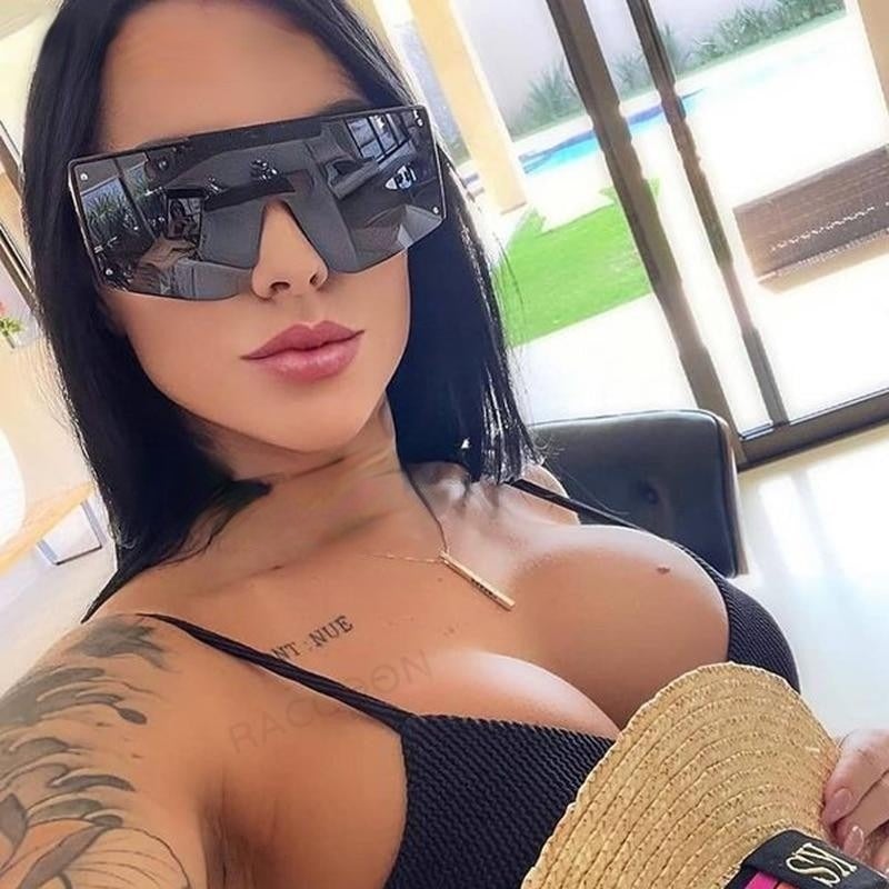 Big Frame Connected Visor Sunglasses