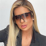 Oversized Brown Square Sunglasses