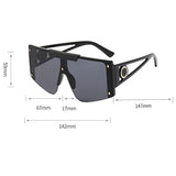 Oversized Brown Square Sunglasses
