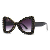 Rhinestone Butterfly Cat Eye Sunglasses