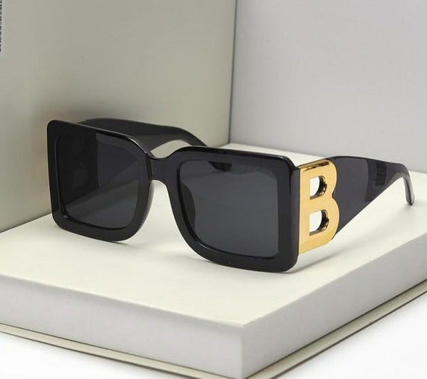 Oversized Letter B Hinge Retro Sunglasses