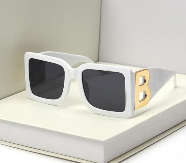 Oversized Letter B Hinge Retro Sunglasses