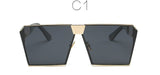 Vintage Frame Gradient Square Sunglasses