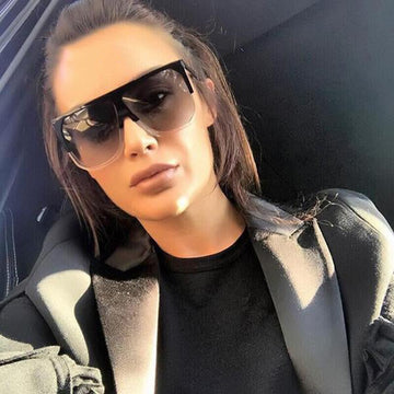 Big Rectangle Luxury Retro Sunglasses