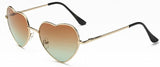Rimless Metal Heart Shaped Round Sunglass