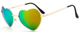 Rimless Metal Heart Shaped Round Sunglass