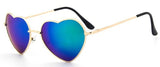 Rimless Metal Heart Shaped Round Sunglass