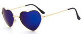 Rimless Metal Heart Shaped Round Sunglass