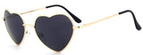 Rimless Metal Heart Shaped Round Sunglass