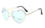 Rimless Metal Heart Shaped Round Sunglass