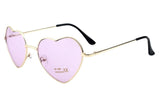Rimless Metal Heart Shaped Round Sunglass
