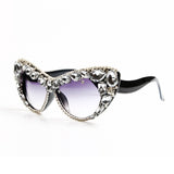 Crystal Oversize Luxury Cat Eye Sunglasses