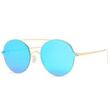 Gothic Alloy Frame Rimless Round Sunglass