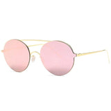 Gothic Alloy Frame Rimless Round Sunglass