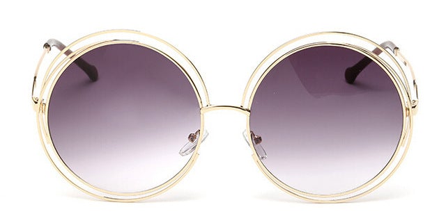 Stainless Steel Metal Round Sunglasses