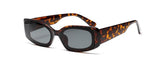 Candy Colored Rectangular Transparent Retro Sunglasses