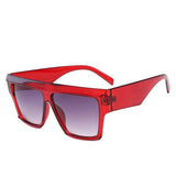 Flat Top Resin Square Sunglasses