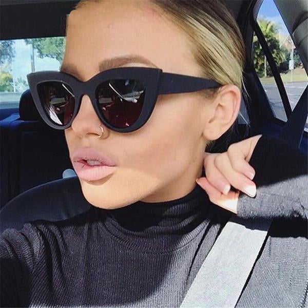 Goggle  Mirror Cat Eye Sunglasses