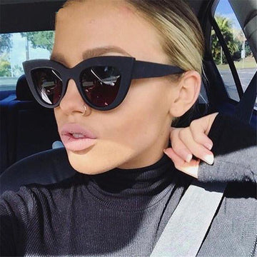 Goggle  Mirror Cat Eye Sunglasses