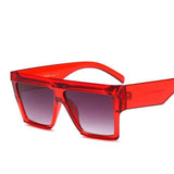 Semi Rimless Resin Square Sunglasses