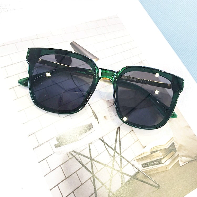 Oversize Clear Lens Vintage Retro Sunglasses